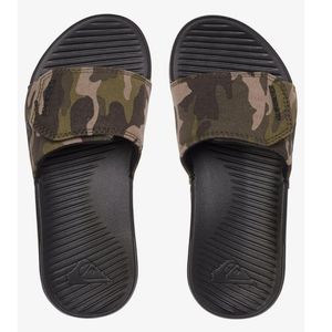 NWT Quiksilver Boys Camo Adjustable Sliders